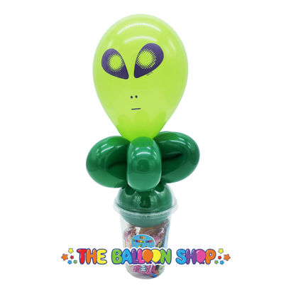 Picture of Alien Face  - Balloon Candy Cup