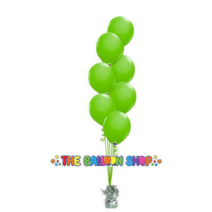 Picture of 11 Inch Helium Balloon Bouquet of 7 (Cascaded)