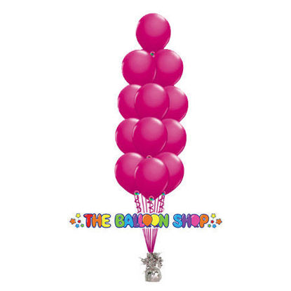 Picture of 11 Inch Helium Balloon Bouquet of 12