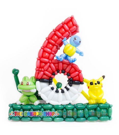 Picture of Number Balloon Arrangements with characters