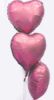 Picture of 18" Chrome Mauve Heart Foil Balloon (helium-filled)