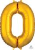Picture of 26'' Gold Number 0 - Foil Balloon (helium-filled)
