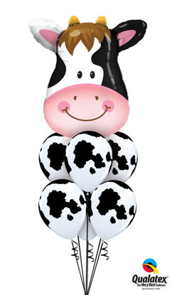Picture of Contented Cow Balloon Bouquet (helium-filled)