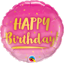 Picture of 18''  Birthday Gold & Pink Balloon (helium-filled)