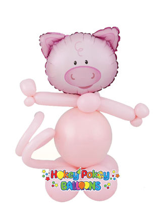 Picture of Mini Playful Pig - Balloon Centerpiece