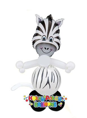 Picture of Mini Zany Zebra - Balloon Centerpiece