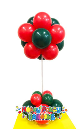 Picture of 12 Balloon Topiary Flower (two colors) - Balloon Centerpiece (air inflated)
