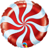 Picture of Festive Candy Swirl Balloon Bouquet of 9  (Helium)
