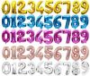 Picture of 11 Inch Helium Balloon Bouquet of 6 with foil Number on top