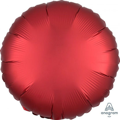 Picture of 18" Satin Luxe Sangria Circle Foil Balloon (helium-filled)