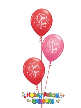 Picture of 11'' I love You -  Latex Balloon Bouquet (up to 25 balloons)