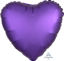 Picture of 18" Satin Luxe Purple Royale Heart Foil Balloon (helium-filled)