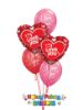 Picture of I love You! Valentine's Balloon Bouquet of 5