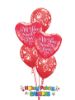 Picture of Mix & Match Red Hearts  Valentine's Balloon Bouquet of 5