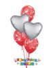 Picture of Mix & Match Red Hearts  Valentine's Balloon Bouquet of 5
