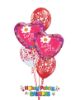 Picture of Double Hearts Valentine's Balloon Bouquet of 5