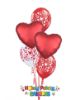 Picture of Double Hearts Valentine's Balloon Bouquet of 5