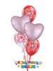 Picture of Double Hearts Valentine's Balloon Bouquet of 5