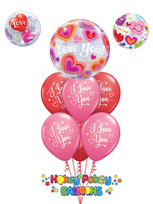 Picture of I love You with Topper Balloon Bouquet of 7