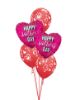 Picture of Mix & Match Red Hearts Mother's Day Balloon Bouquet of 5