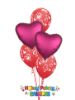 Picture of Mix & Match Red Hearts Mother's Day Balloon Bouquet of 5