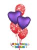 Picture of Mix & Match Red Hearts Mother's Day Balloon Bouquet of 5