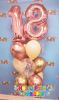 Picture of 11 Inch Helium Balloon Bouquet of 12  with 2 foil Numbers