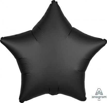 Picture of 19" Satin Luxe Onyx Black Star Foil Balloon (helium-filled)