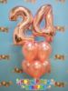 Picture of 11 Inch Helium Balloon Bouquet of 6 with 2 foil Numbers