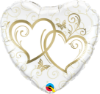 Picture of 18" Entwined Hearts Gold Foil Balloon  (helium-filled)
