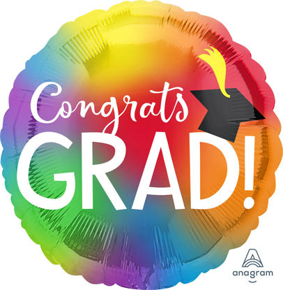 Picture of 28″ Colorful Grad  Jumbo  Foil Balloon (helium-filled)