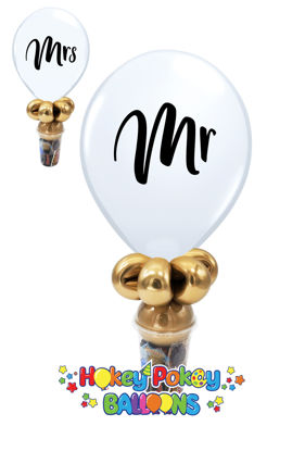 Picture of 11'' Mr. and Mrs. -  Balloon Candy Cup