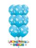 Picture of 11''  Baby Footprints and Hearts  -  Latex Balloon Bouquet (up to 12 balloons)