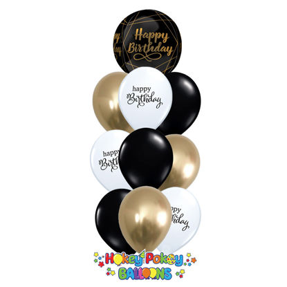 Picture of Elegant Birthday Balloon Bouquet of 10