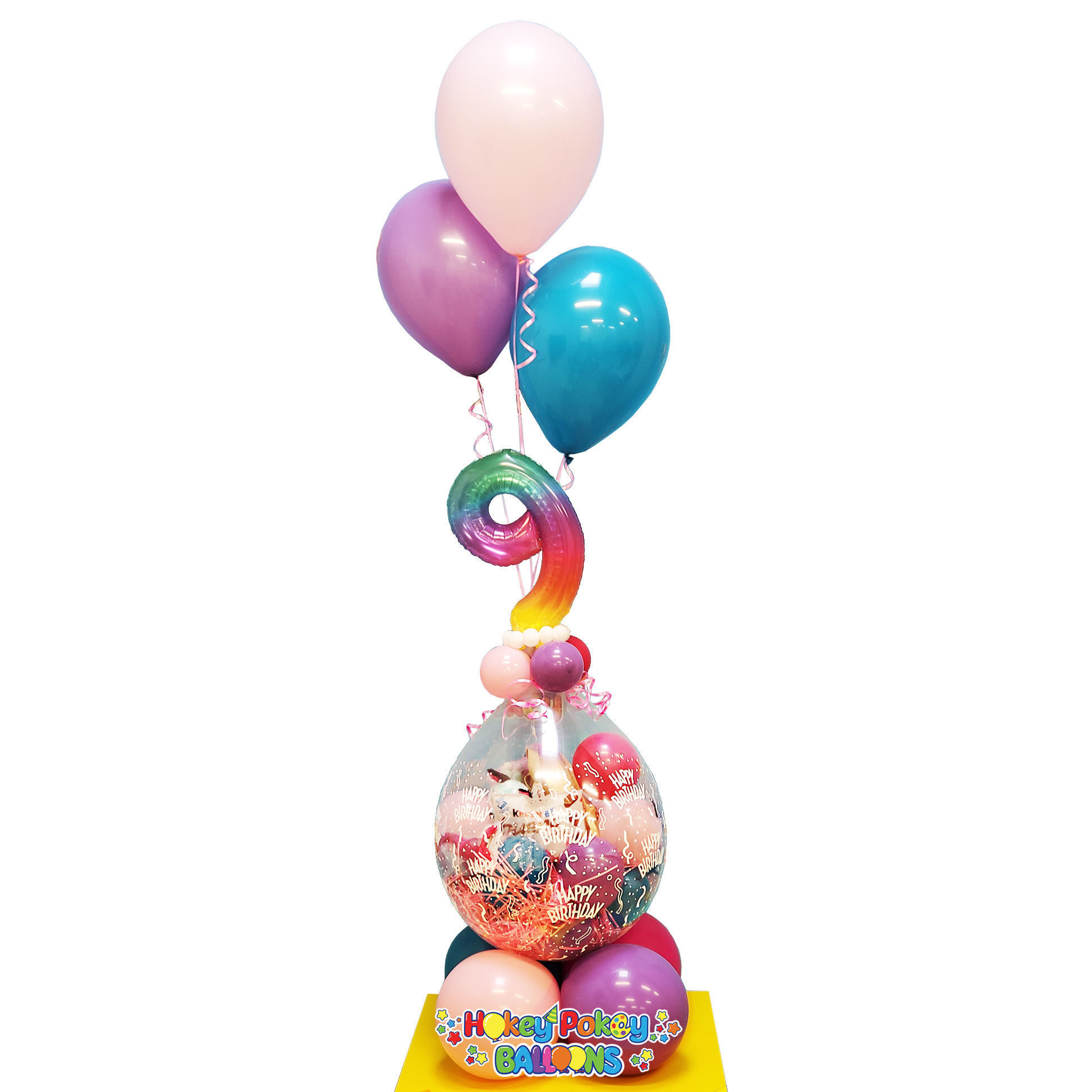Picture of Bring Your Own Gift - Stuffed Balloon with Number and 3 Helium Balloons