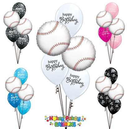 Picture of Baseball Birthday - Balloon Bouquet (5 pc)