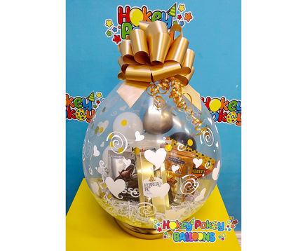 Picture of Totally Chocolate  - Stuffed Balloon Gift with Bow
