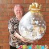 Picture of Totally Chocolate  - Stuffed Balloon Gift with Bow
