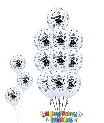 Picture of 11'' Graduation congrats! Balloon Bouquet (up to 13 balloons)