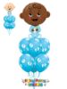 Picture of Baby Boy with Baby Foot Print - Balloon Bouquet