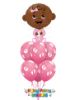 Picture of Baby Girl with Baby Foot Print - Balloon Bouquet