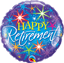 Picture of 18" Retirement Colorful Bursts Foil Balloon  (helium-filled)