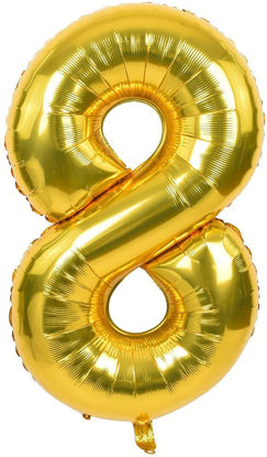 Picture of 16" Gold Foil Number - 8 (air-filled)