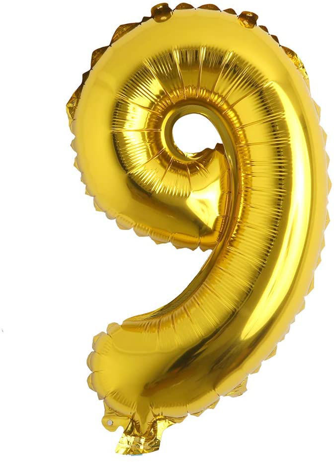 Picture of 16" Gold Foil Number - 9 (air-filled)