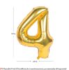 Picture of 34'' Foil Balloon Number 4 - Gold (helium-filled)