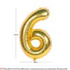 Picture of 34'' Foil Balloon Number 6 - Gold (helium-filled)