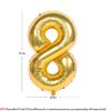 Picture of 34'' Foil Balloon Number 8 - Gold (helium-filled)
