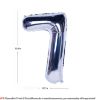 Picture of 34'' Foil Balloon Number 7 - Silver (helium-filled)