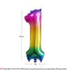 Picture of 34'' Foil Balloon Number 1 - Bright Rainbow (helium-filled)