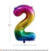 Picture of 34'' Foil Balloon Number 2 - Bright Rainbow (helium-filled)